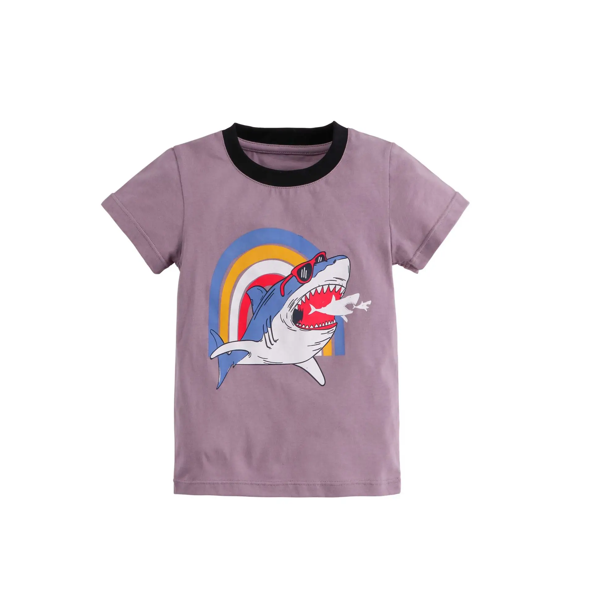 2025 Kids T-Shirt Korean Style Cartoon Dinosaur White - Image 7