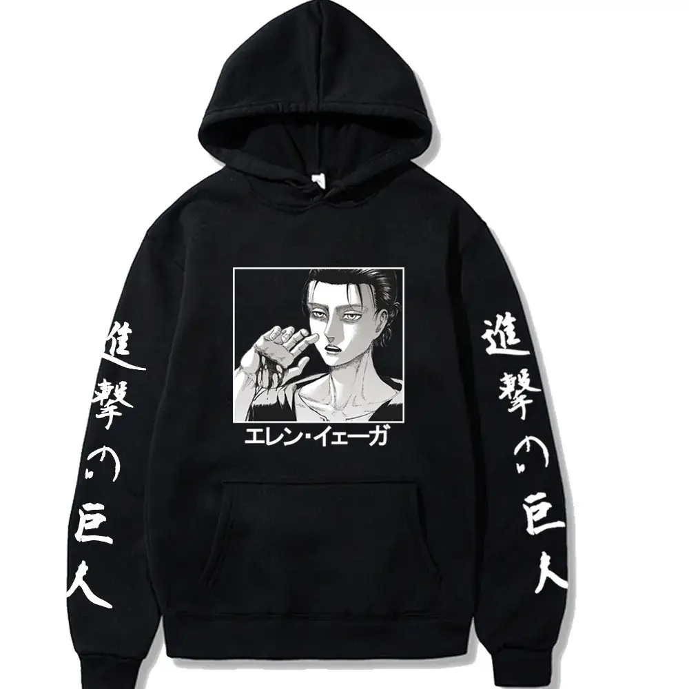 Pink Attack on Titan Eren Yeager Hooded Sweatshirt - Image 11