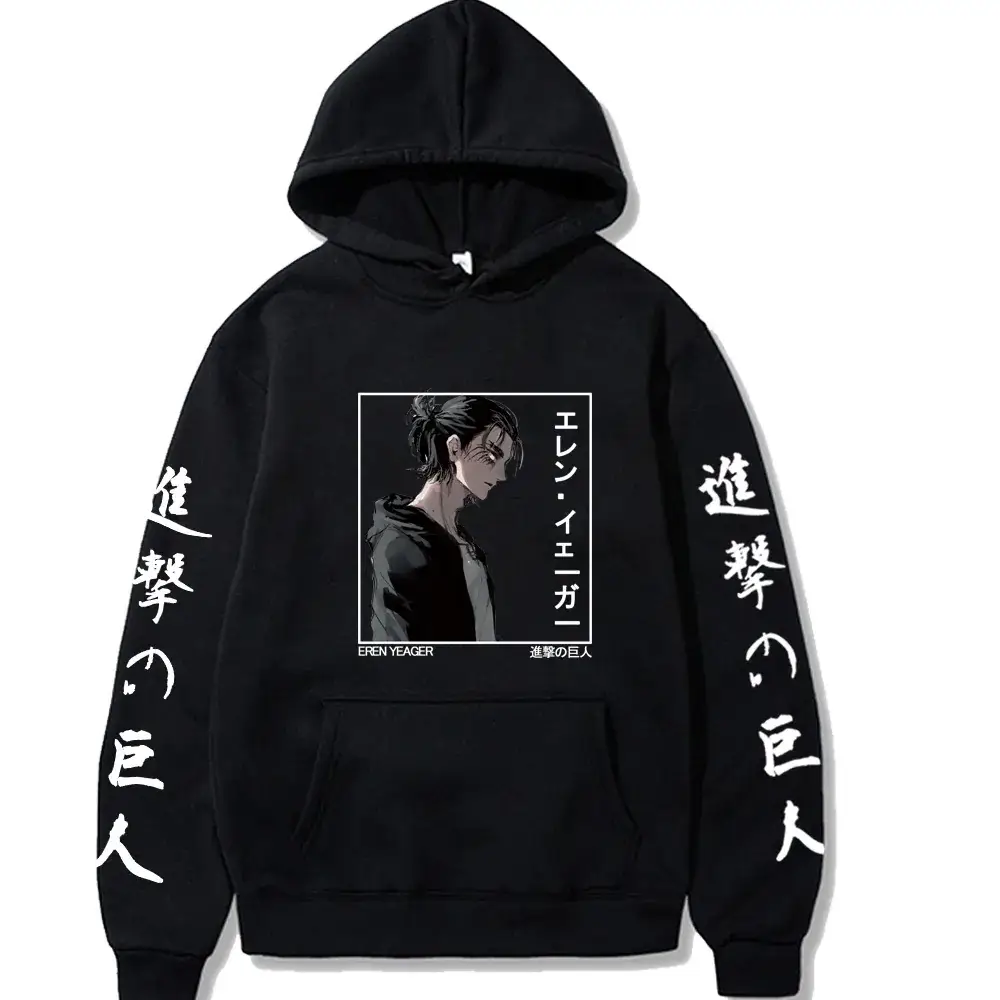 Pink Attack on Titan Eren Yeager Hooded Sweatshirt - Image 5