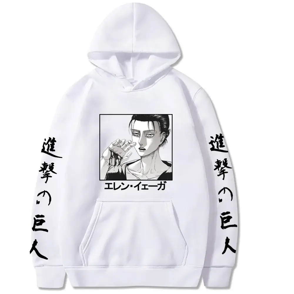 Pink Attack on Titan Eren Yeager Hooded Sweatshirt - Image 7
