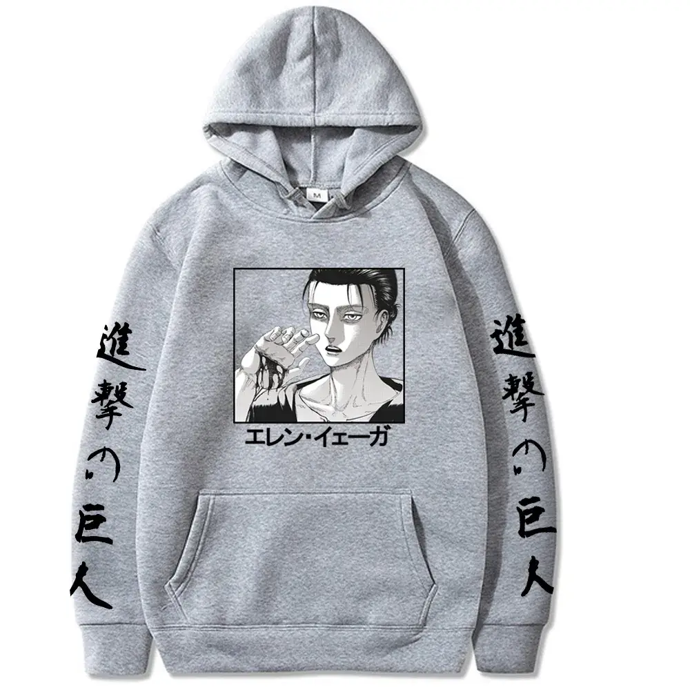 Pink Attack on Titan Eren Yeager Hooded Sweatshirt - Image 10