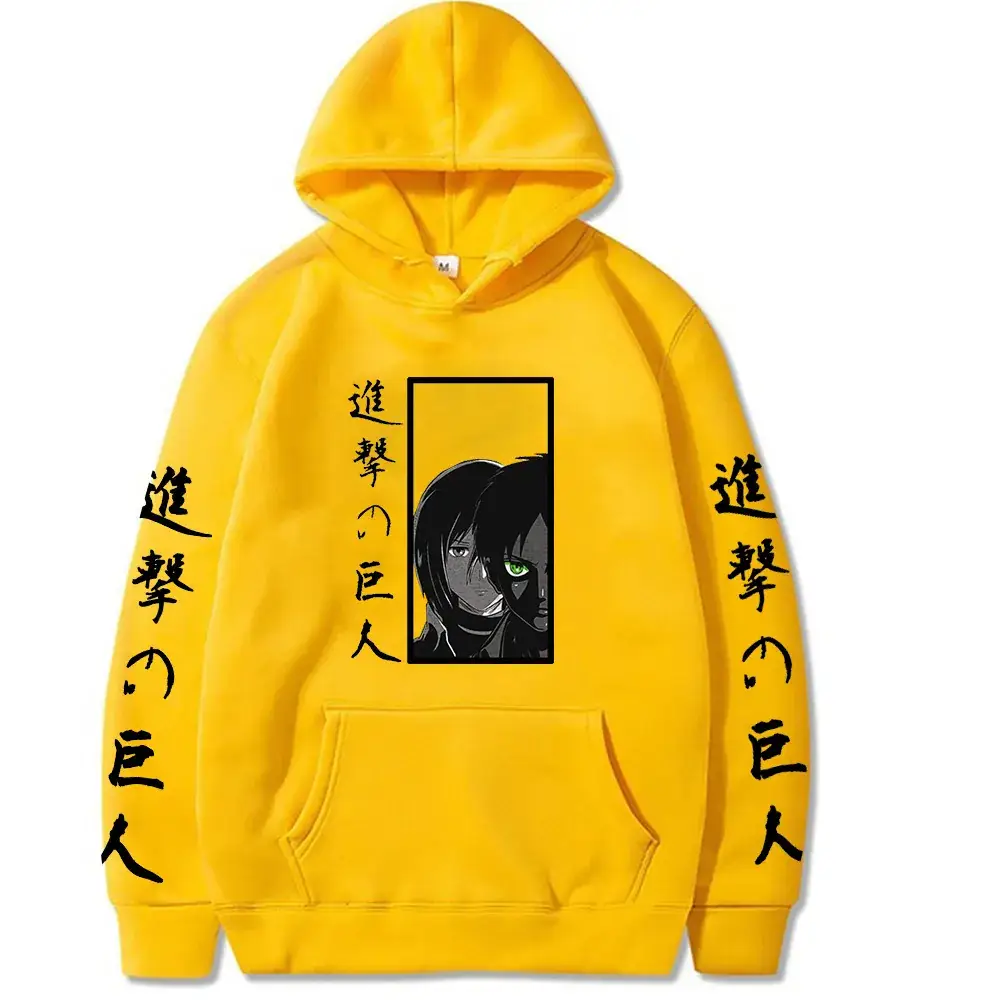 Pink Attack on Titan Eren Yeager Hooded Sweatshirt - Image 14