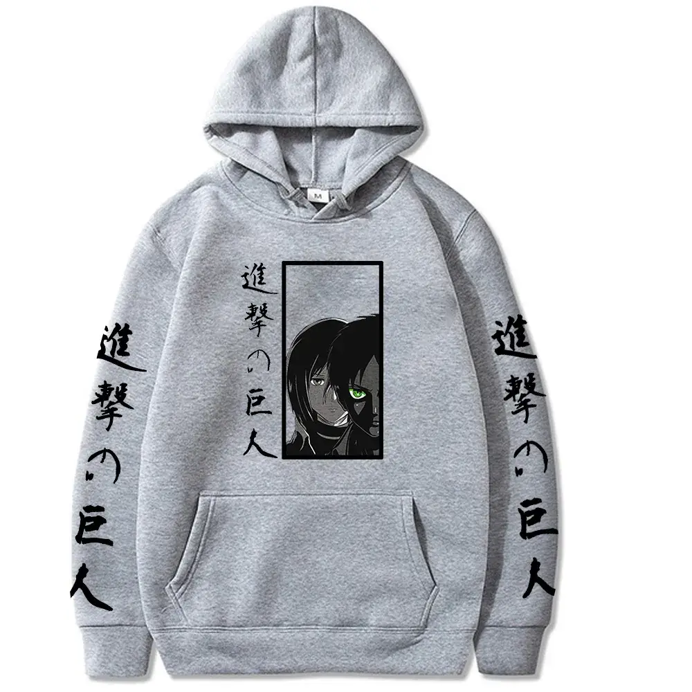 Pink Attack on Titan Eren Yeager Hooded Sweatshirt - Image 16