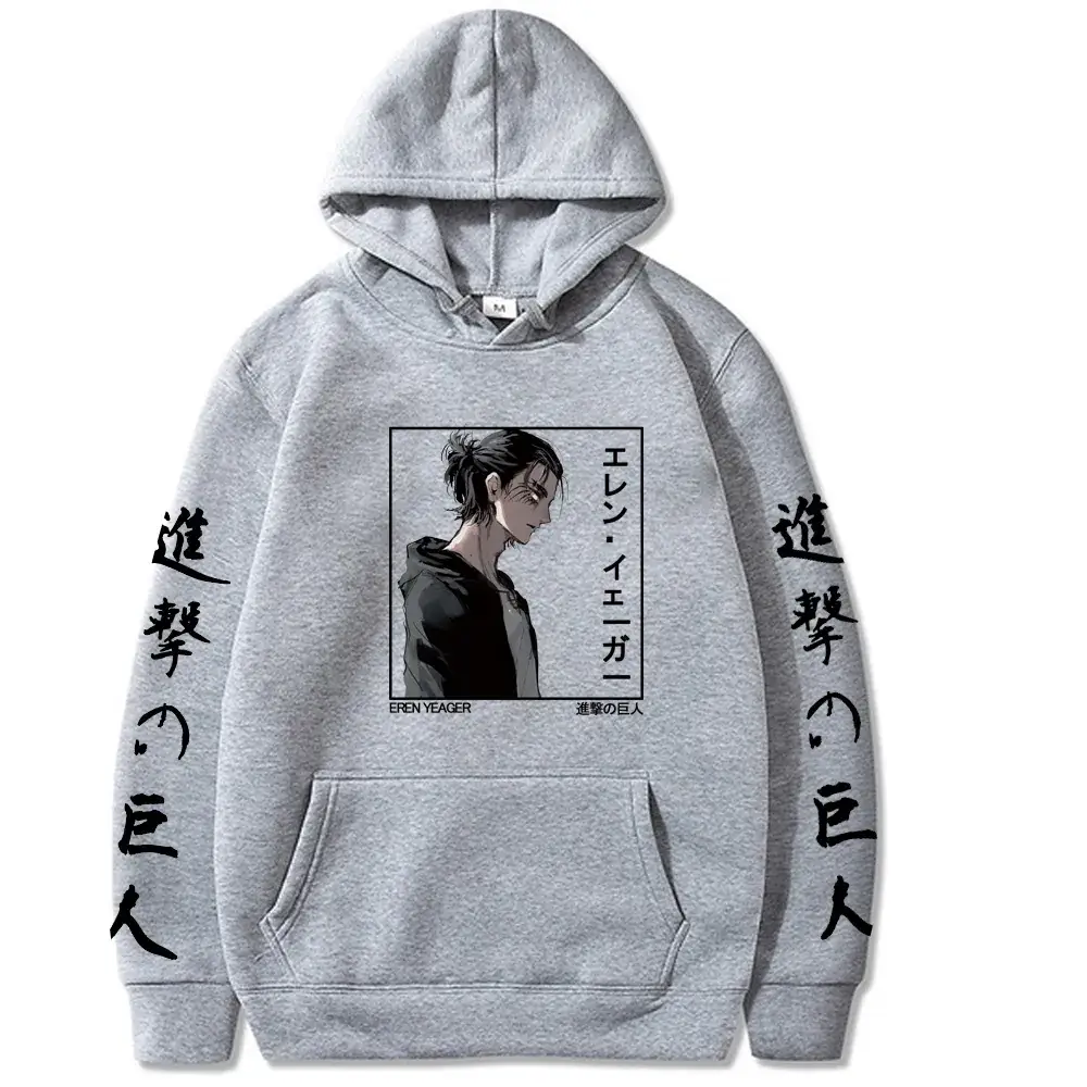 Pink Attack on Titan Eren Yeager Hooded Sweatshirt - Image 4