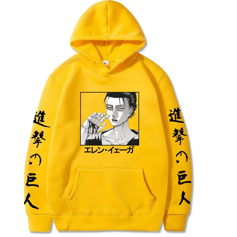 Pink Attack on Titan Eren Yeager Hooded Sweatshirt - Image 8