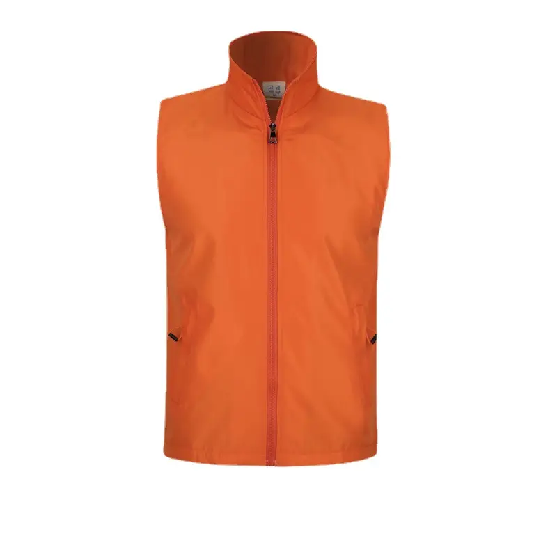 Double-layer composite vest pink with zipper - Image 9