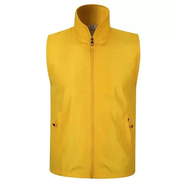 Double-layer composite vest pink with zipper - Image 10