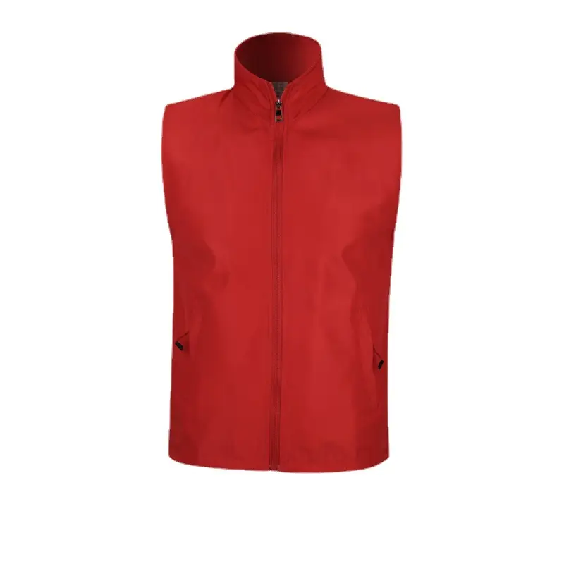 Double-layer composite vest pink with zipper - Image 11