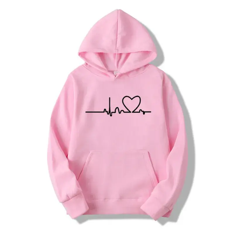 Red Fleece Hoodie for Men Winter Casual Sweatshirt - Image 6