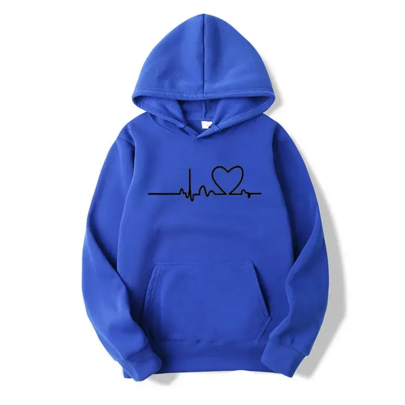 Red Fleece Hoodie for Men Winter Casual Sweatshirt - Image 4