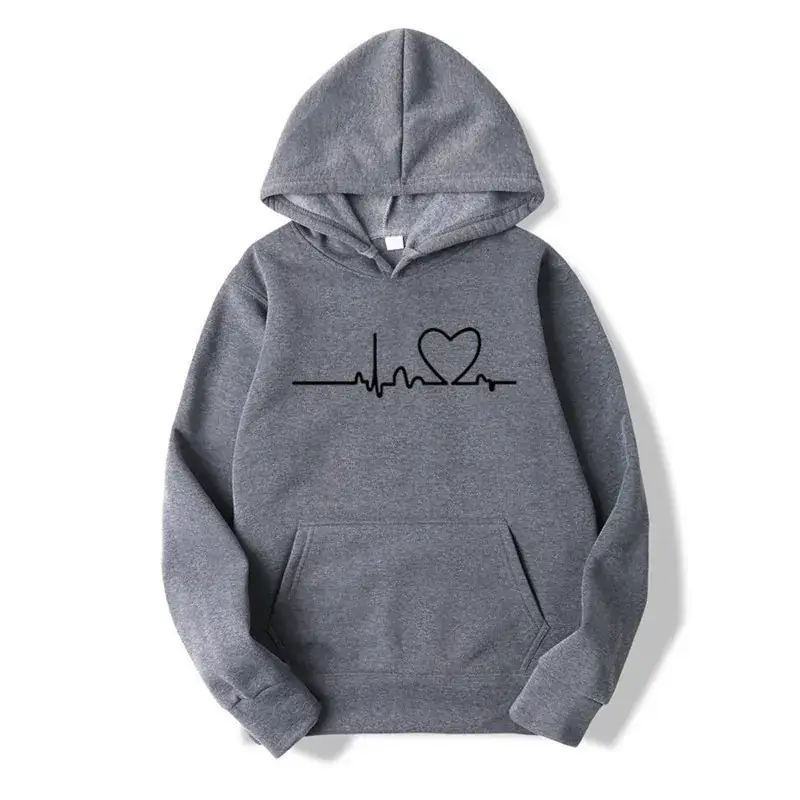 Red Fleece Hoodie for Men Winter Casual Sweatshirt - Image 5
