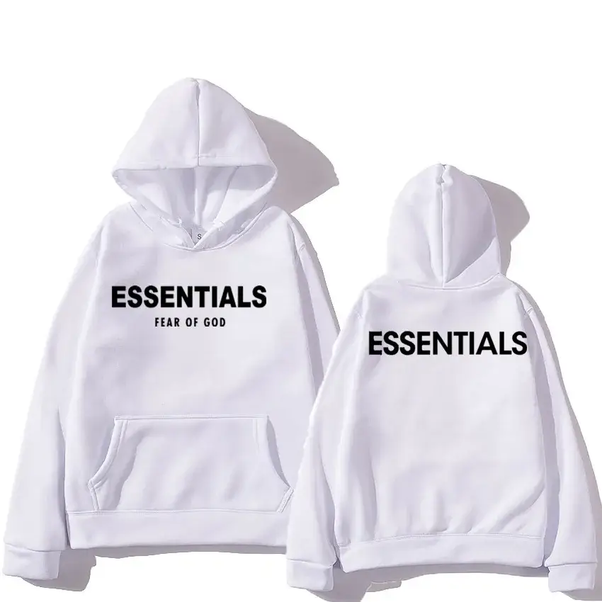 Orange Velvet Hoodie Essentials Winter Men Women - Image 17