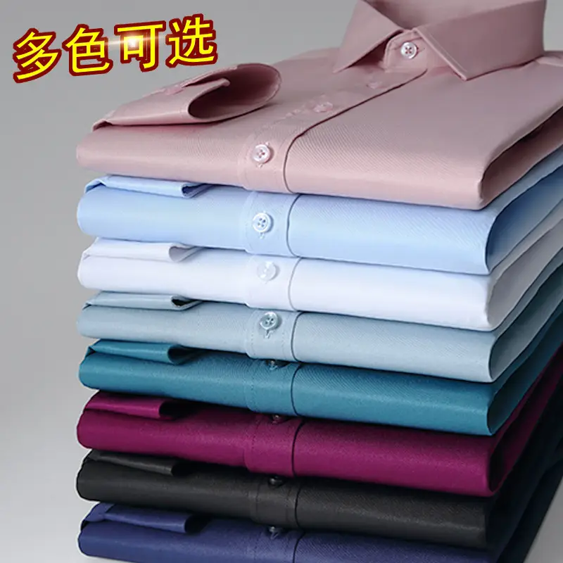 Men's Pink Long Sleeve Cotton Shirt with 3/4 Sleeves - Image 18