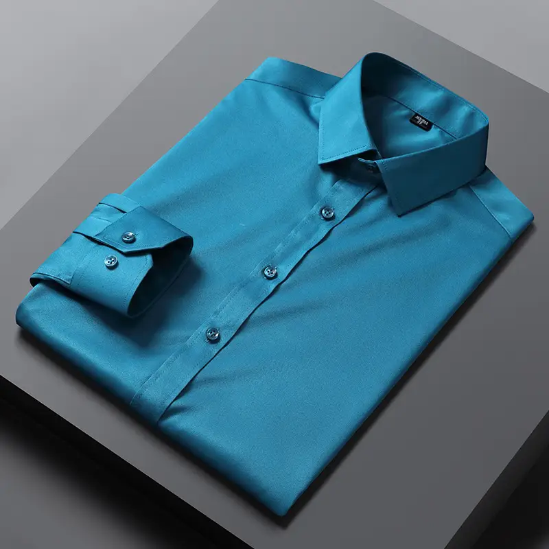 Men's Pink Long Sleeve Cotton Shirt with 3/4 Sleeves - Image 20
