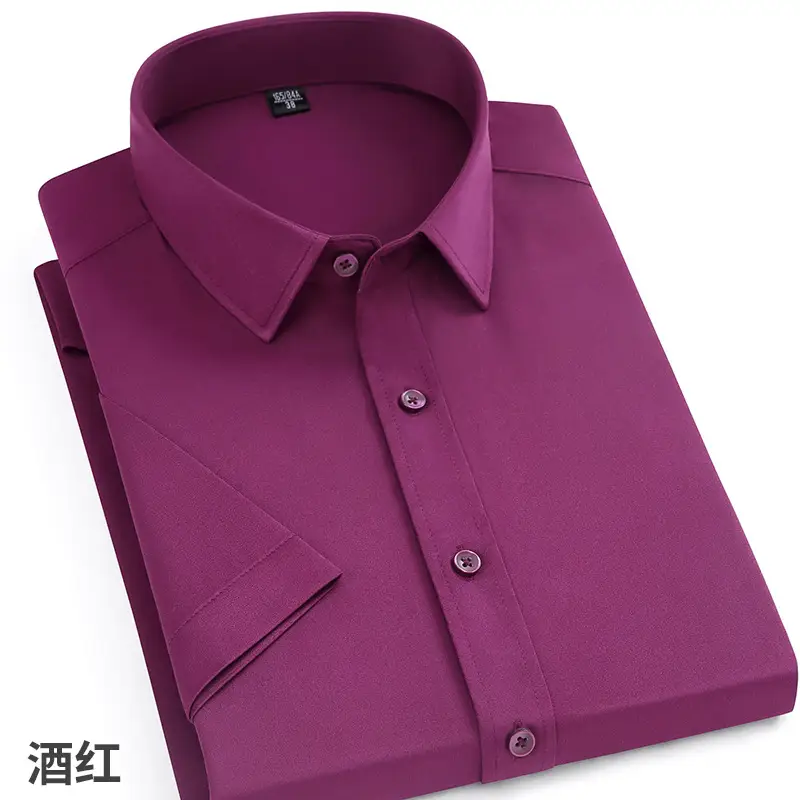 Men's Pink Long Sleeve Cotton Shirt with 3/4 Sleeves - Image 12