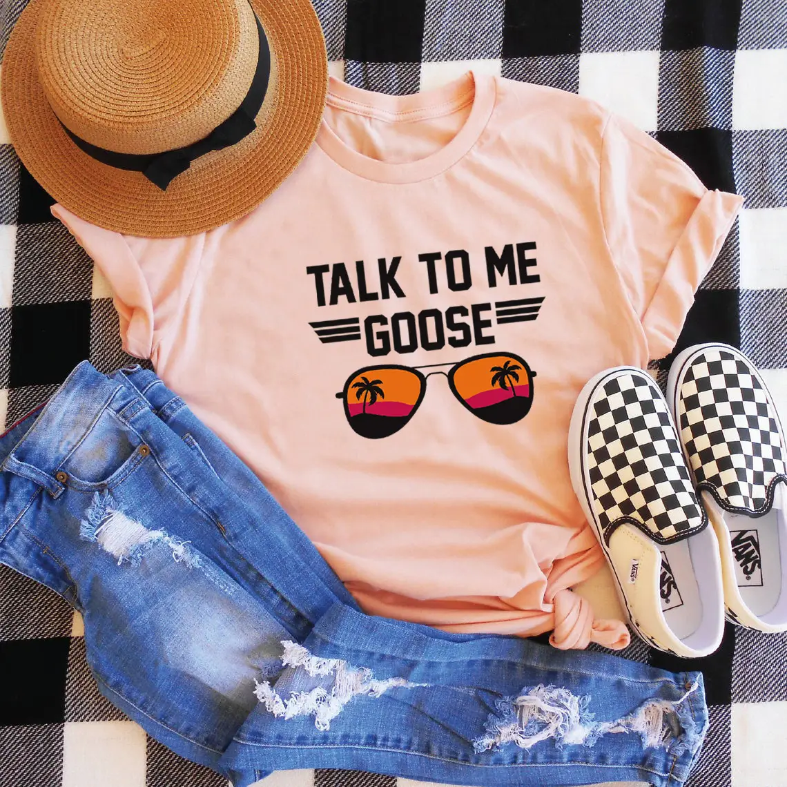 Talk to Me Color Printed Loose Short Sleeve T-Shirt - Image 17
