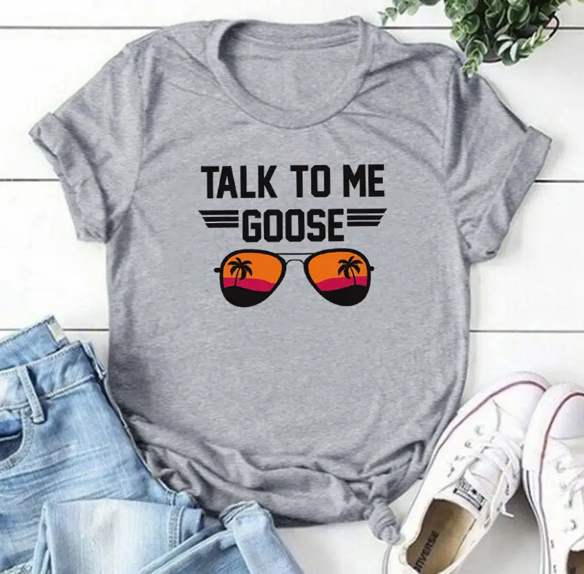 Talk to Me Color Printed Loose Short Sleeve T-Shirt - Image 3
