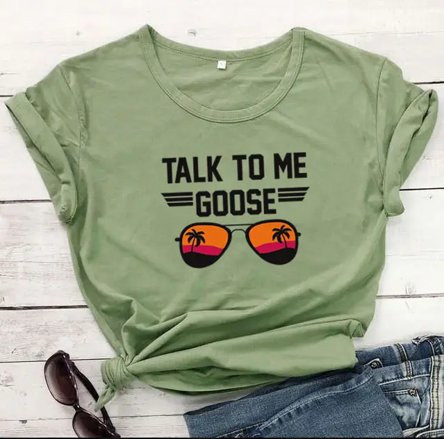 Talk to Me Color Printed Loose Short Sleeve T-Shirt - Image 4
