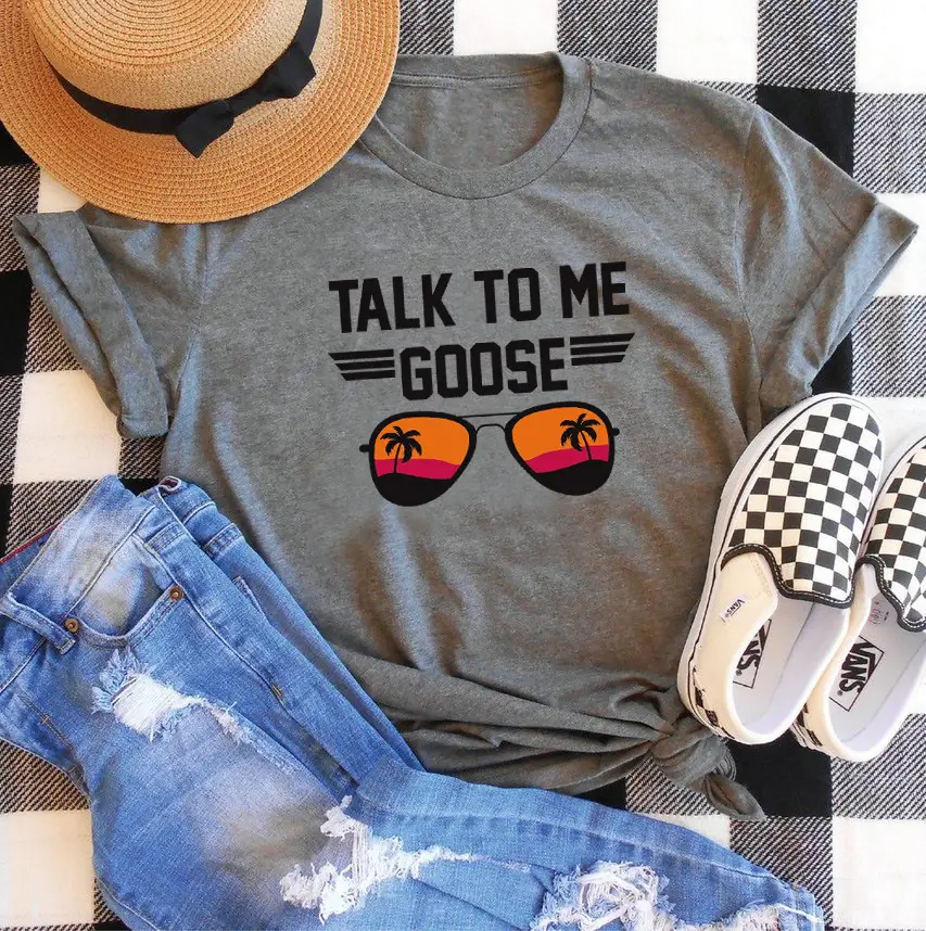 Talk to Me Color Printed Loose Short Sleeve T-Shirt - Image 8