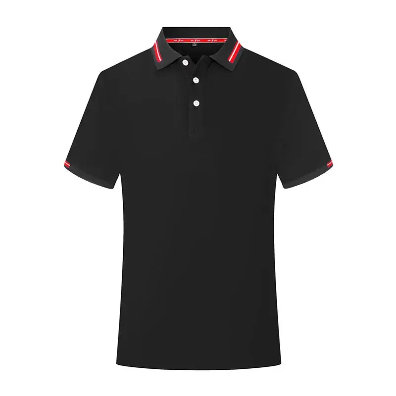 Men Navy Polo Shirt Short Sleeve Business Casual - Image 5