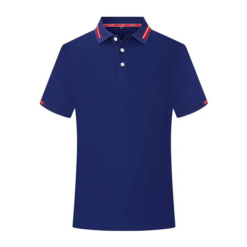Men Navy Polo Shirt Short Sleeve Business Casual - Image 7