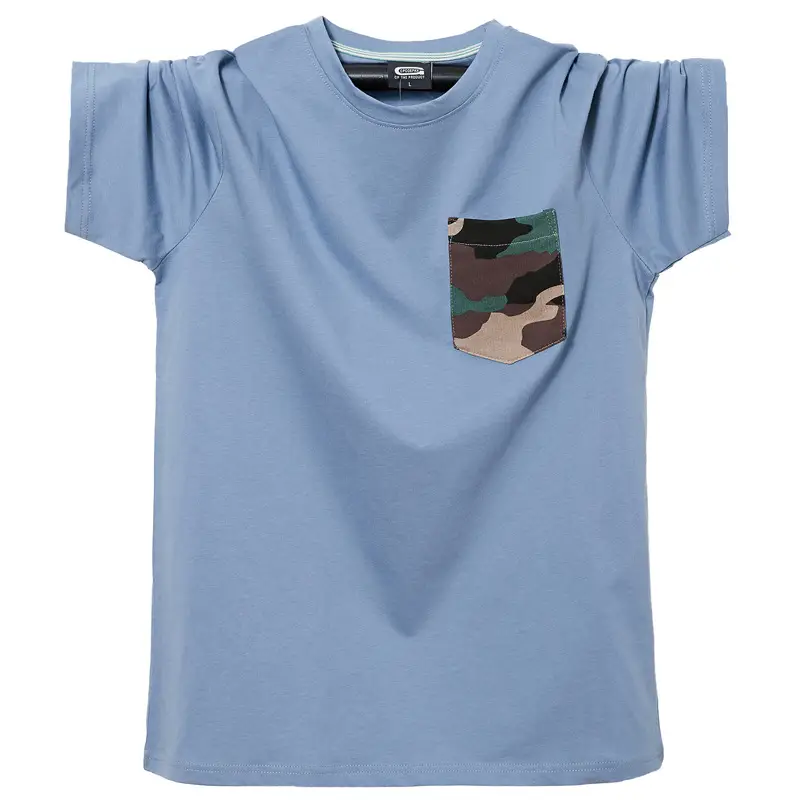 Men Black Camo Graphic T-Shirt Loose Fit Cotton - Image 3