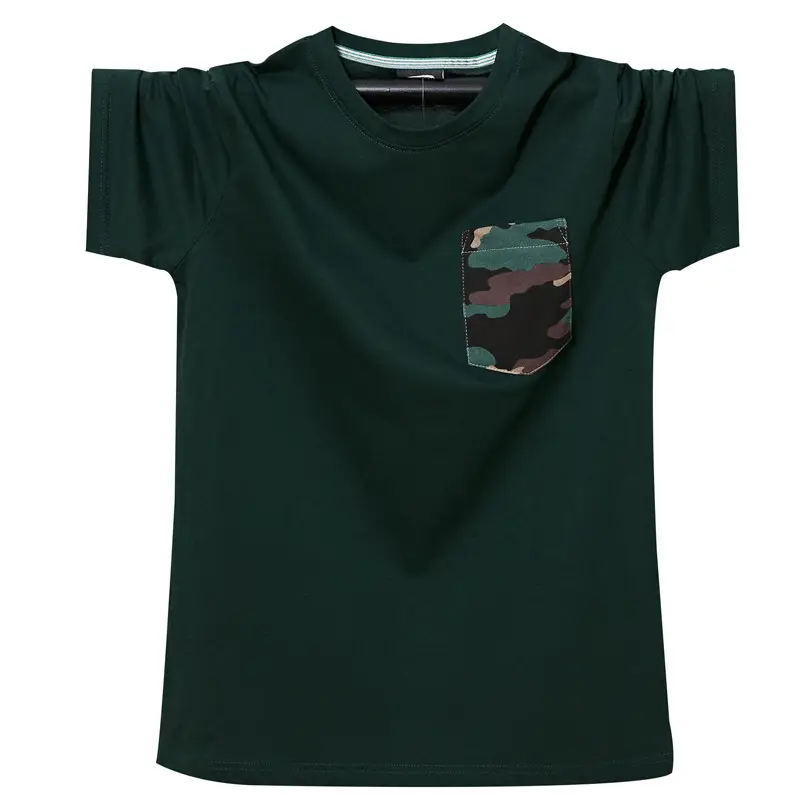 Men Black Camo Graphic T-Shirt Loose Fit Cotton - Image 5