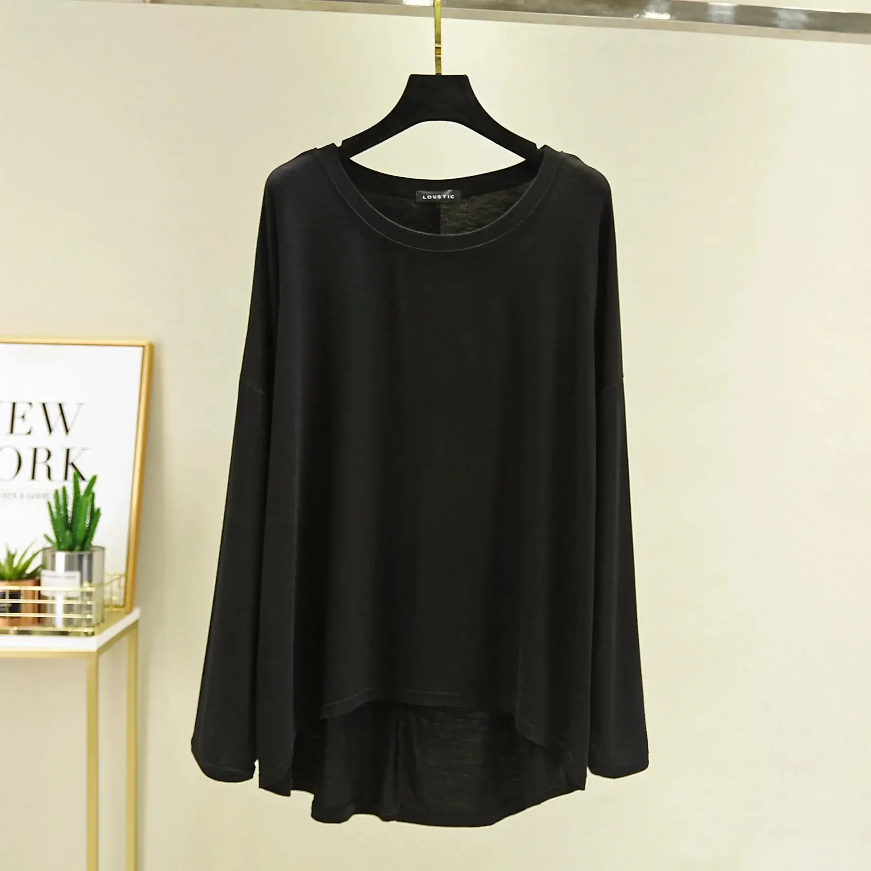 Women's White Long Sleeve T-Shirt Plus Size - Image 2