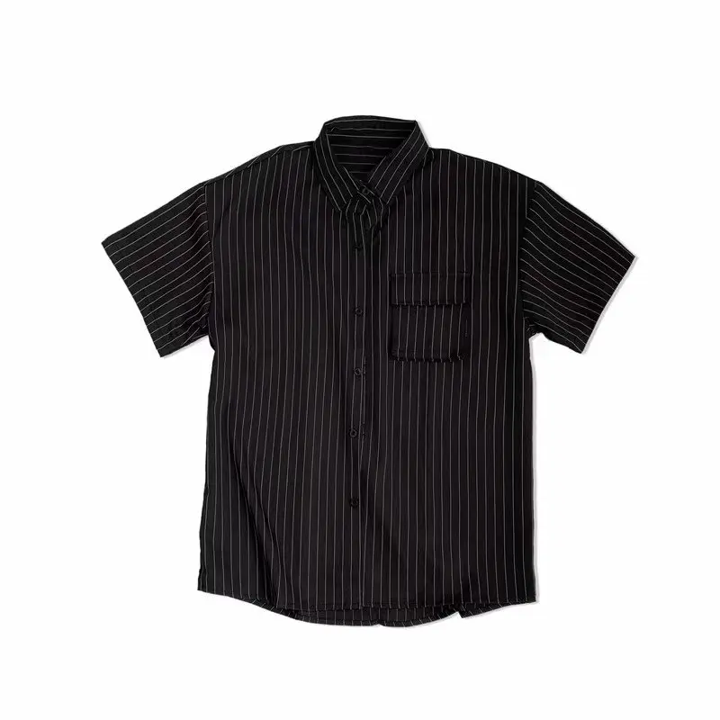 Men Striped Short Sleeve Shirt Summer Wear