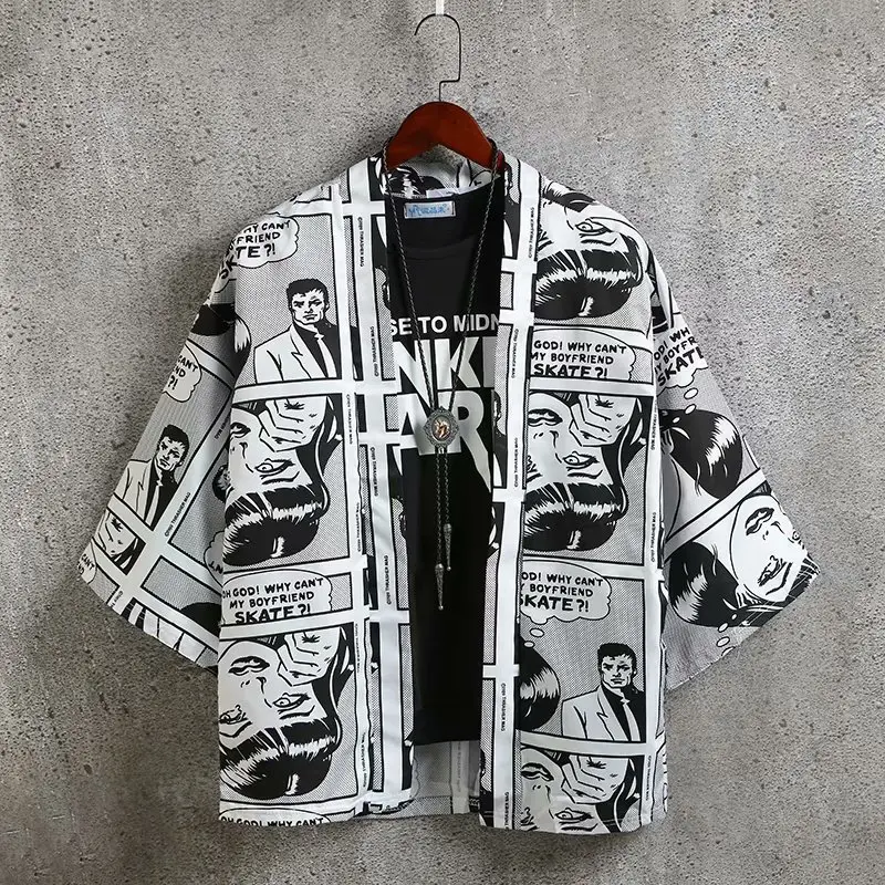 Summer Men's Chinese Style Robe Large Loose Hanfu Coat - Image 17