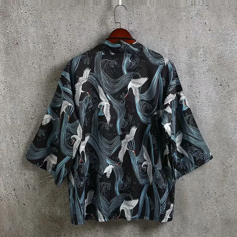Summer Men's Chinese Style Robe Large Loose Hanfu Coat - Image 3