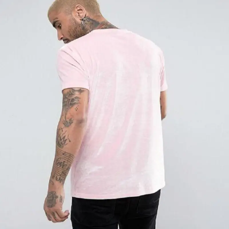 Men's Velvet T-Shirt Gold Short Sleeve European Size 14 - Image 15