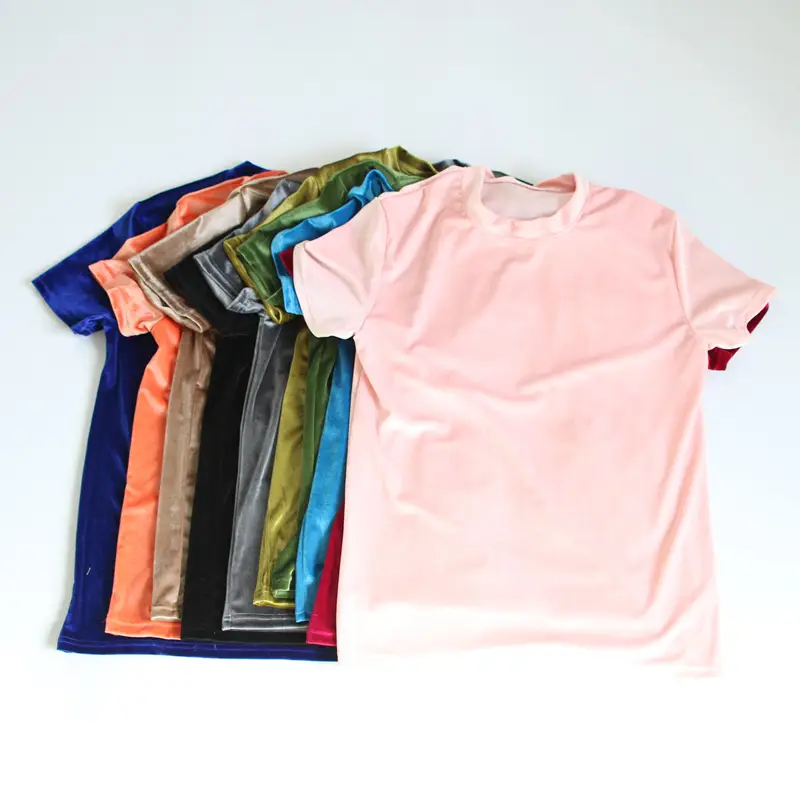 Men's Velvet T-Shirt Gold Short Sleeve European Size 14 - Image 17