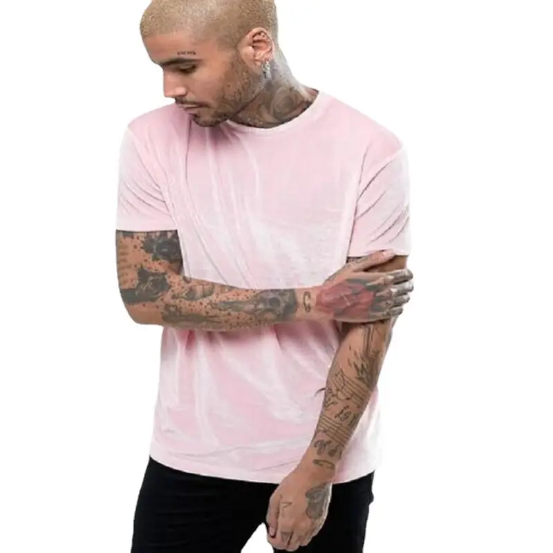 Men's Velvet T-Shirt Gold Short Sleeve European Size 14 - Image 18