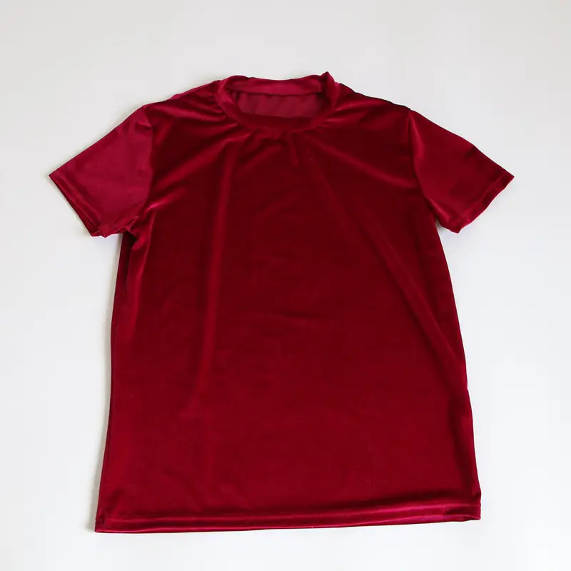 Men's Velvet T-Shirt Gold Short Sleeve European Size 14 - Image 8