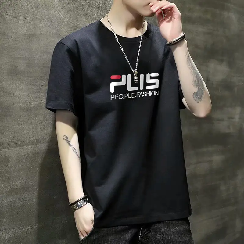 Men Printed T-Shirt White Fila Style 2022 Summer - Image 14
