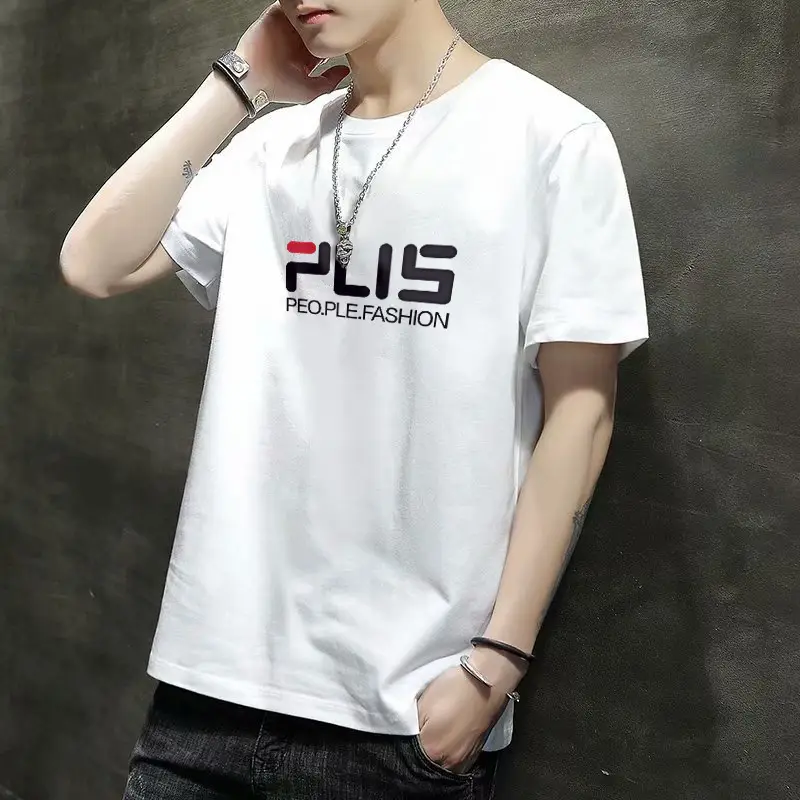Men Printed T-Shirt White Fila Style 2022 Summer - Image 13