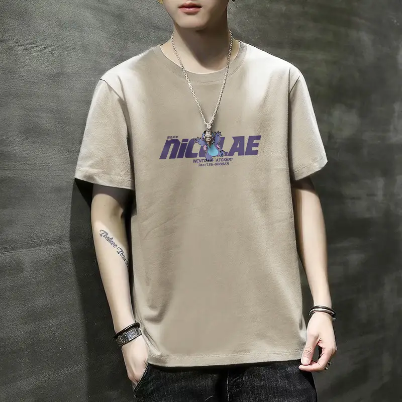 Men Printed T-Shirt White Fila Style 2022 Summer - Image 12