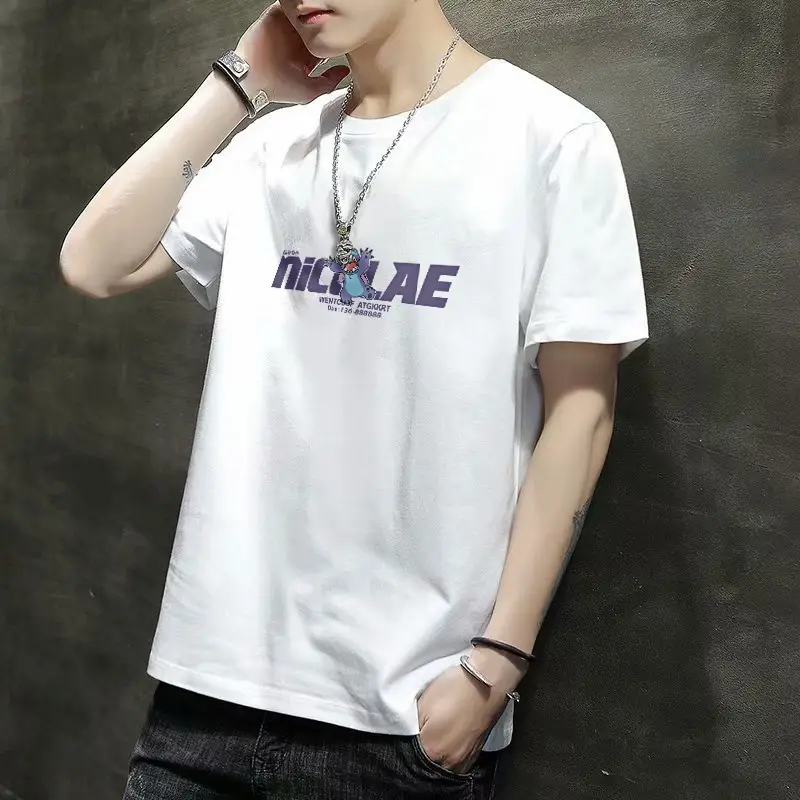 Men Printed T-Shirt White Fila Style 2022 Summer - Image 10