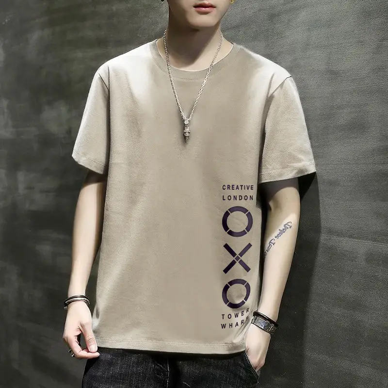Men Printed T-Shirt White Fila Style 2022 Summer - Image 3