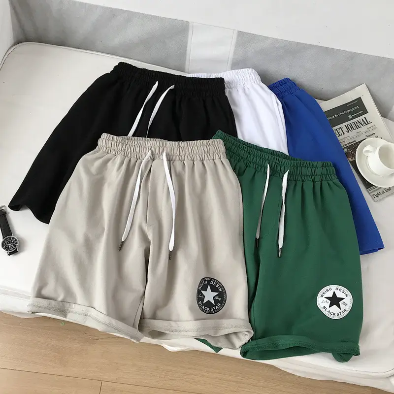 Men Black Printed Loose Shorts Medium Casual Pants - Image 6