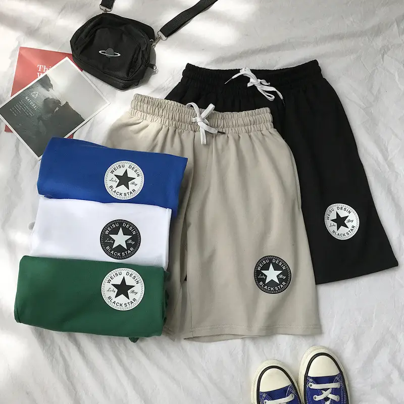 Men Black Printed Loose Shorts Medium Casual Pants - Image 8
