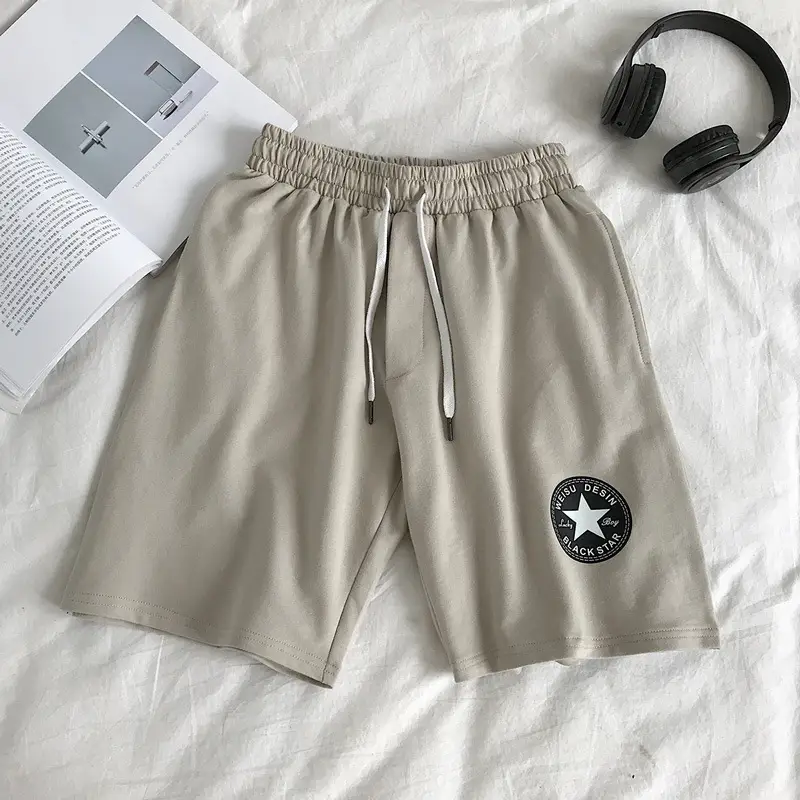 Men Black Printed Loose Shorts Medium Casual Pants - Image 2
