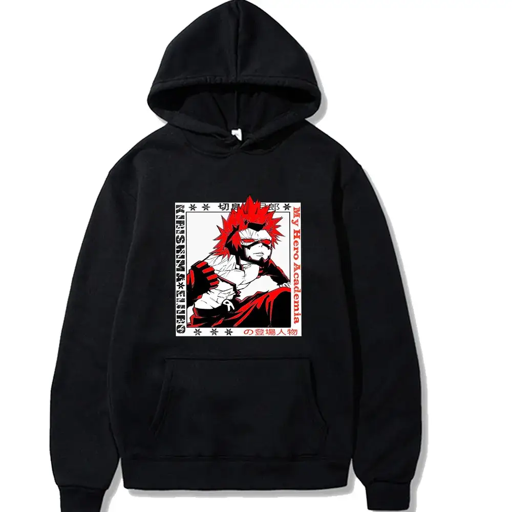 Men Hooded Sweatshirt Yellow Boku My Hero Academia Print - Image 11