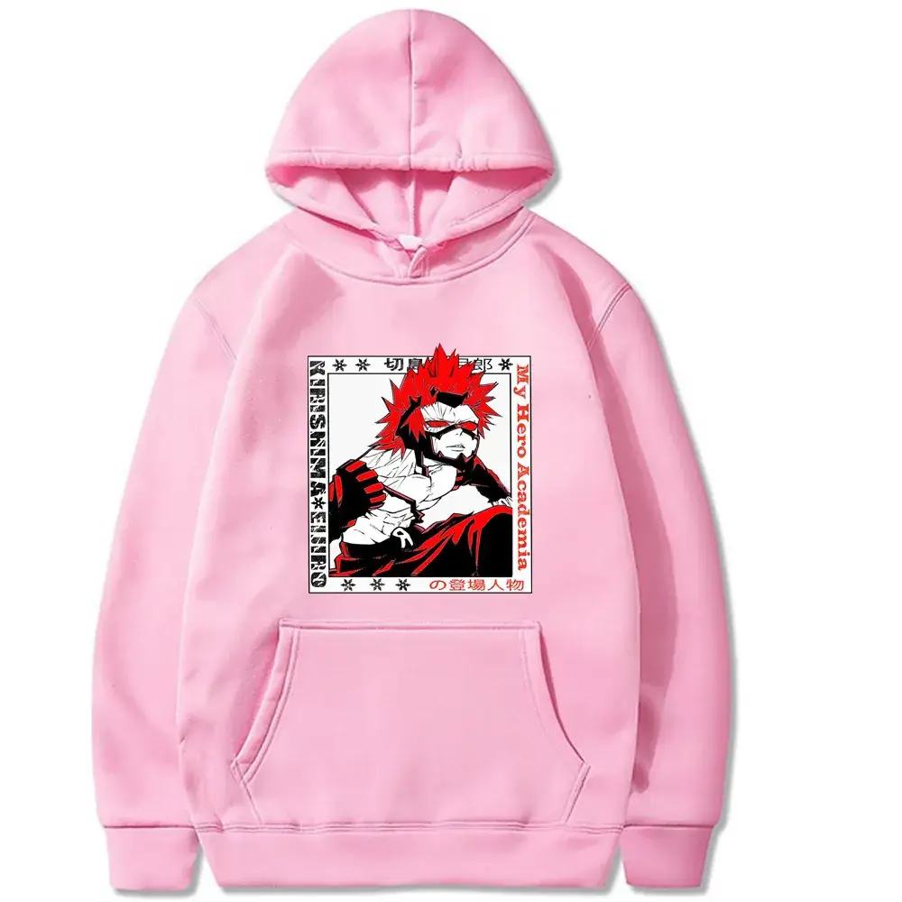 Men Hooded Sweatshirt Yellow Boku My Hero Academia Print - Image 12