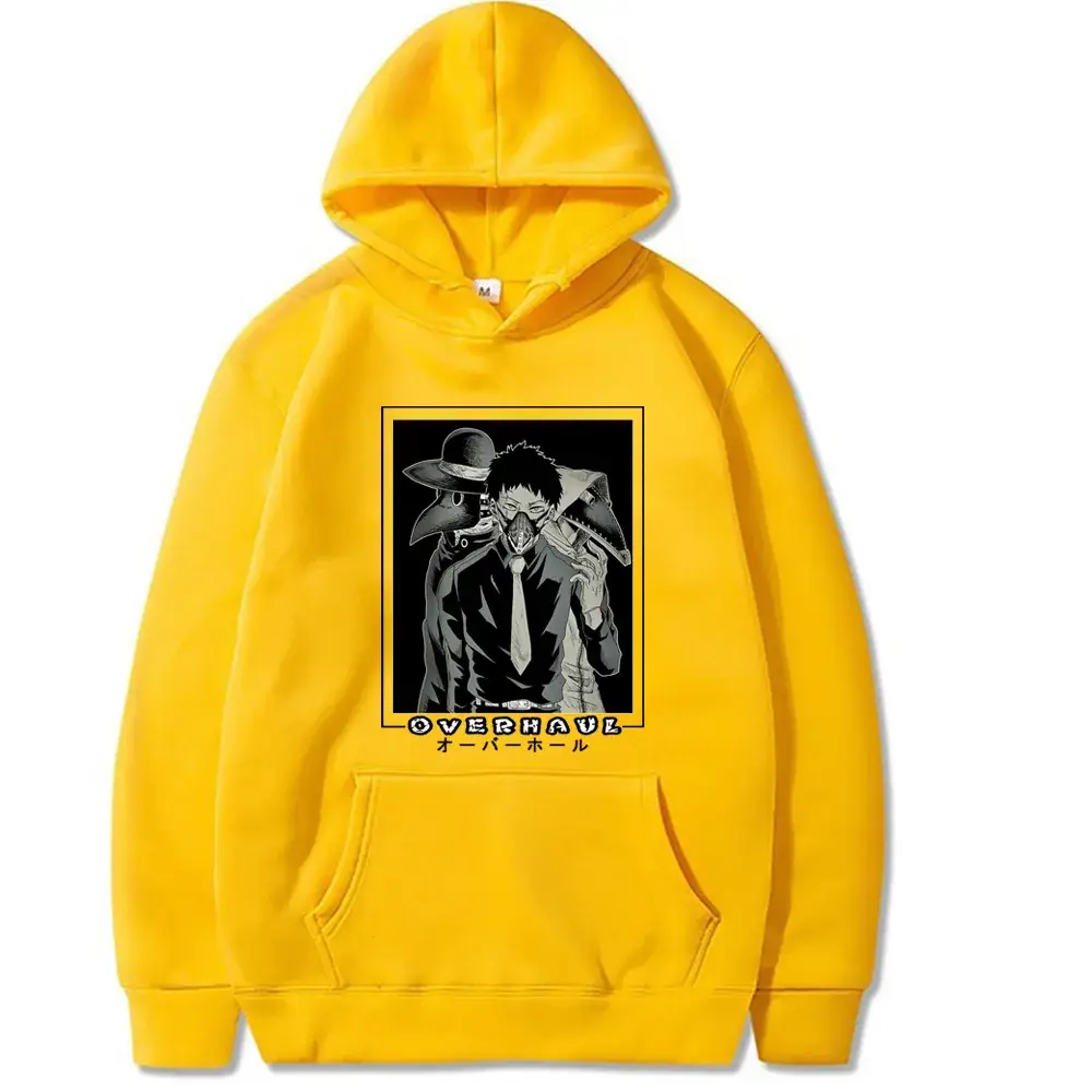 Men Hooded Sweatshirt Yellow Boku My Hero Academia Print - Image 2