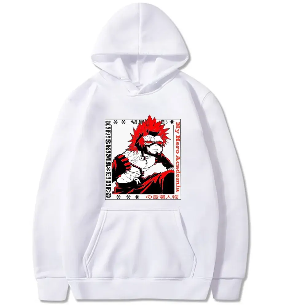 Men Hooded Sweatshirt Yellow Boku My Hero Academia Print - Image 7