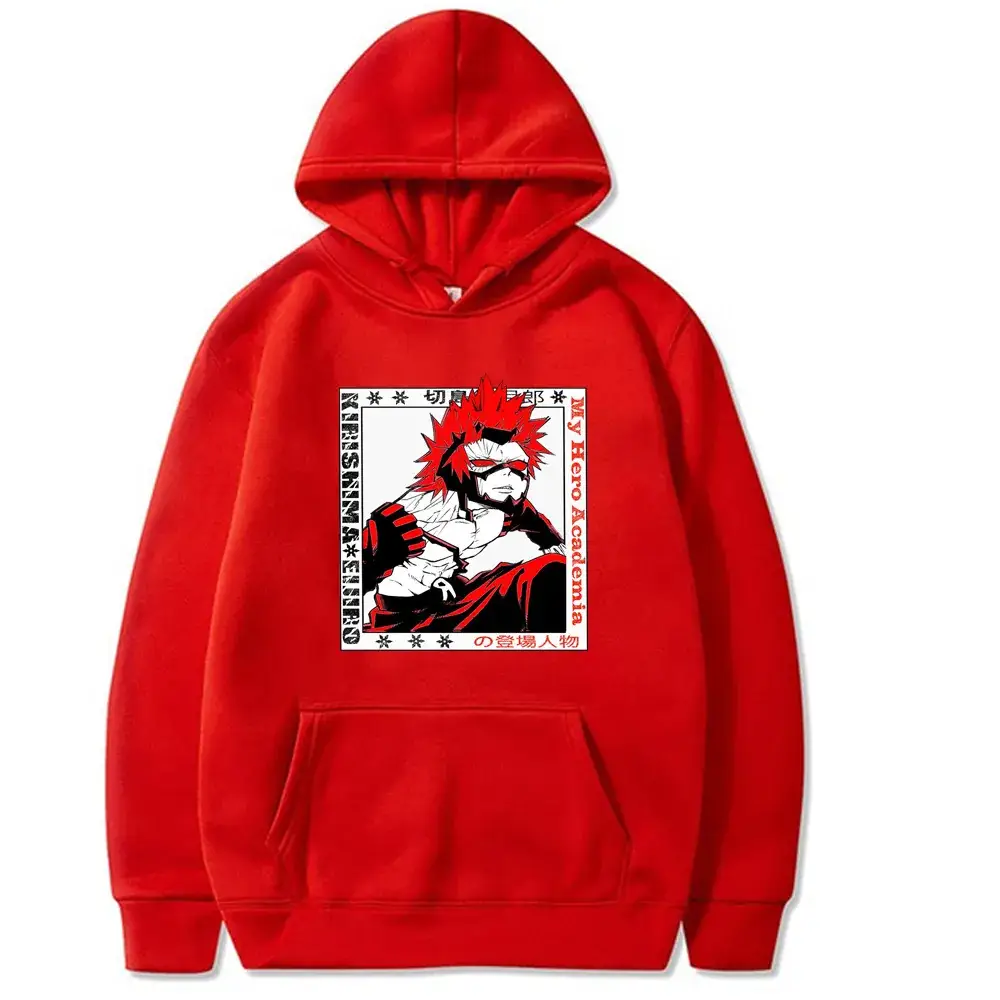 Men Hooded Sweatshirt Yellow Boku My Hero Academia Print - Image 9