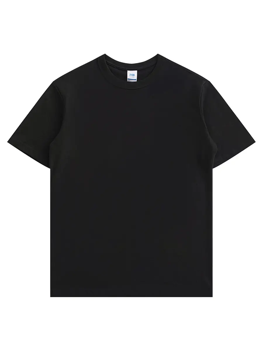 Men 210G Cotton T-Shirt Navy Blue Plain Short Sleeve - Image 7