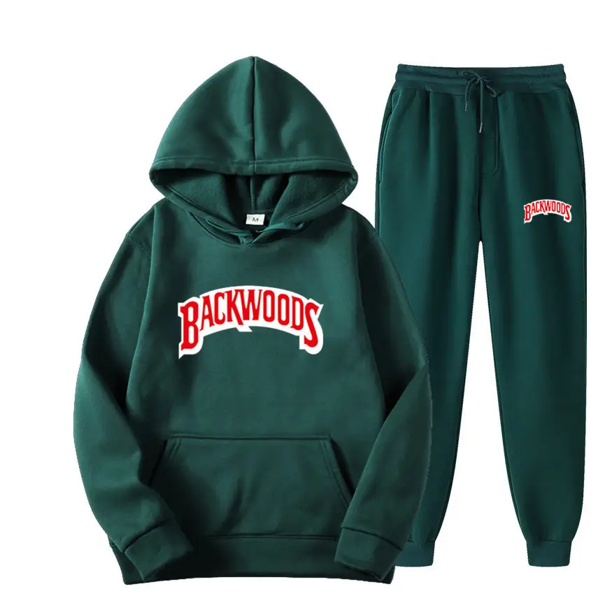 Men Grey Backwoods Hoodie & Pants Set - Image 31
